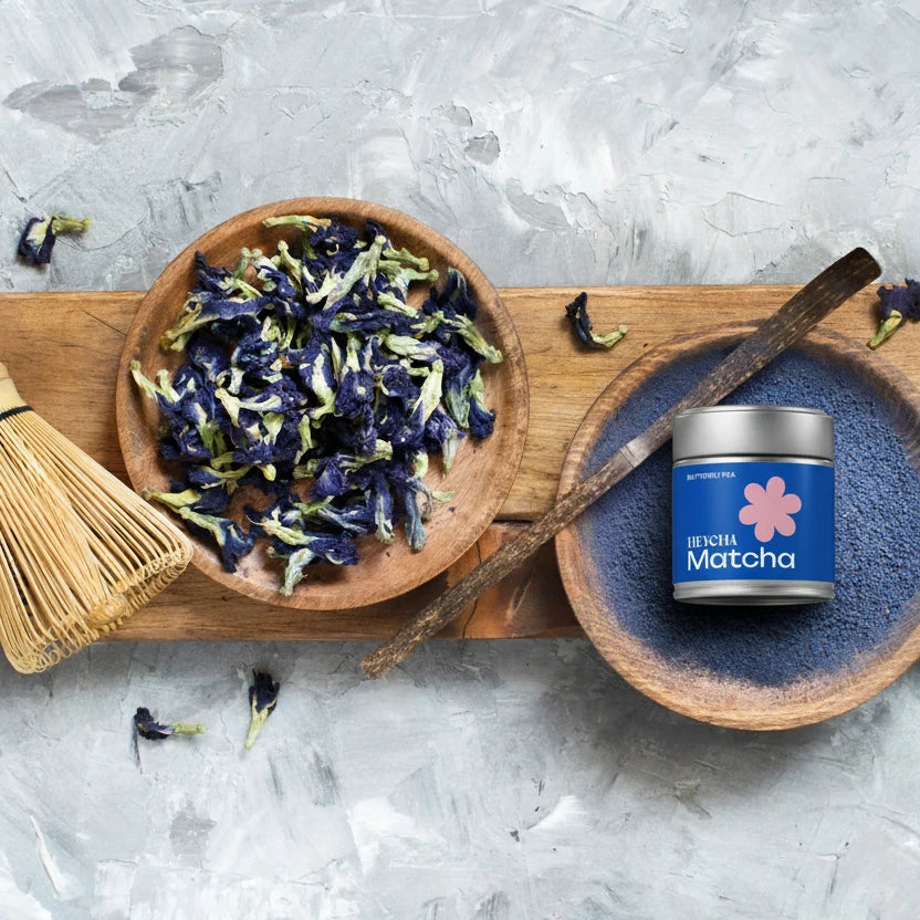 Blå Matcha-pulver Premium Sommerfuglert, 30g
