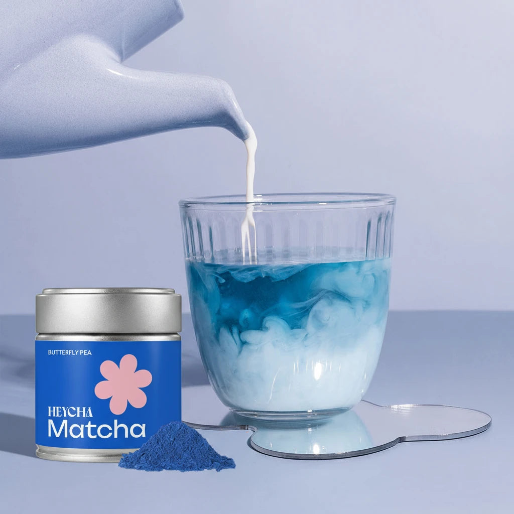 Blå Matcha-pulver Premium Sommerfuglert, 30g